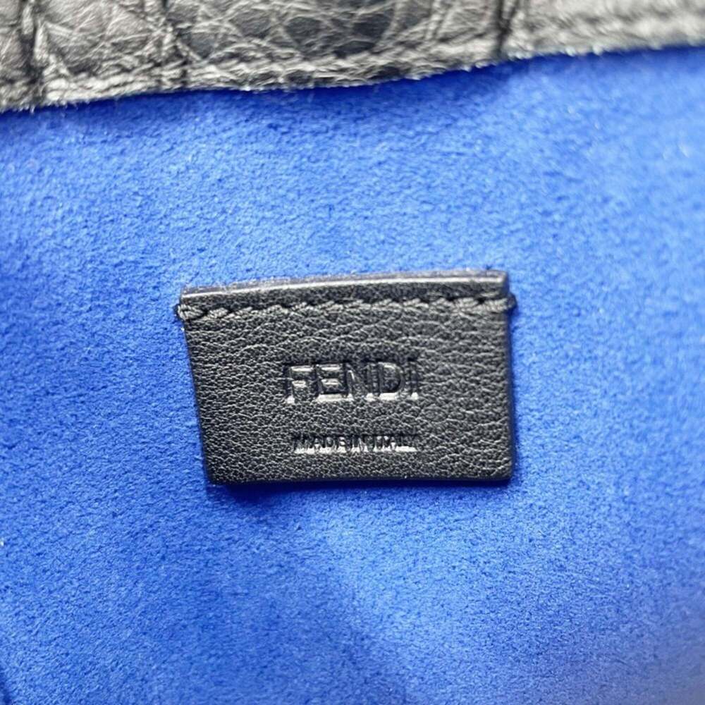 FENDI Black Leather Zucca Shoulder Bag - Picture 10 of 10